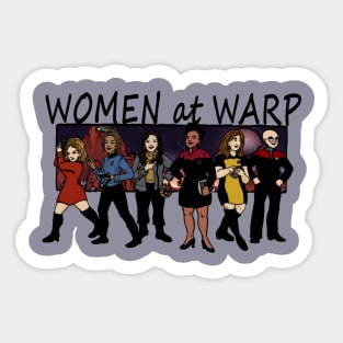 Women at Warp Crew Sticker